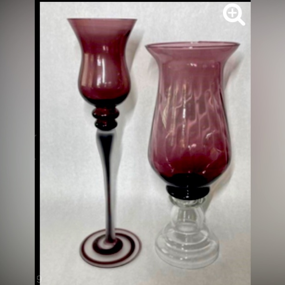 2 Rare Cranberry Red Glass pieces